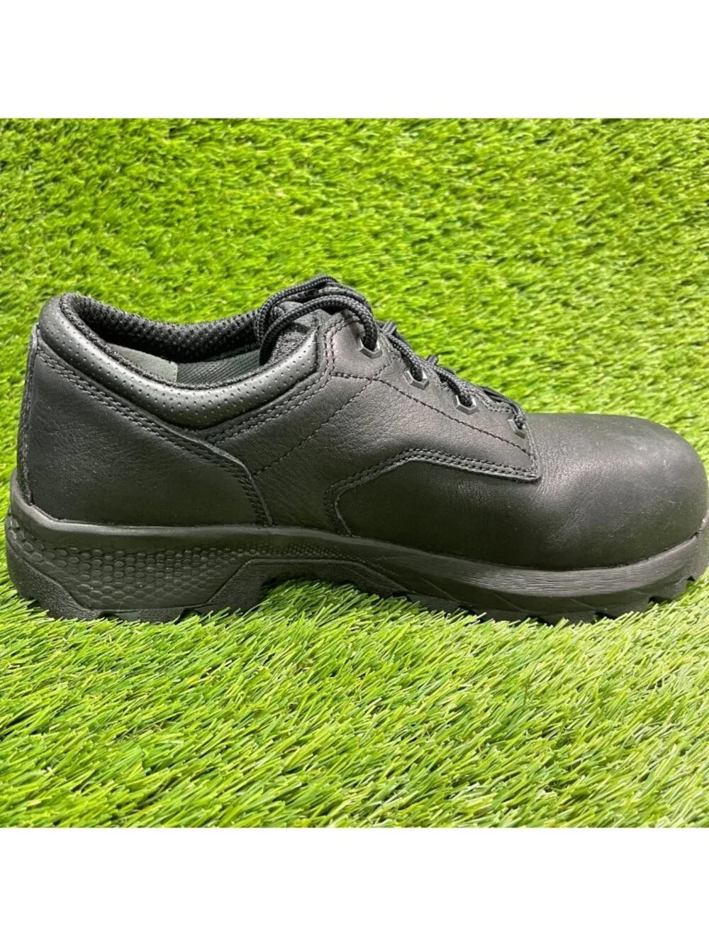 Timberland Pro Titan EV Mens Size 10 Triple Black Composite Toe Oxford Shoes